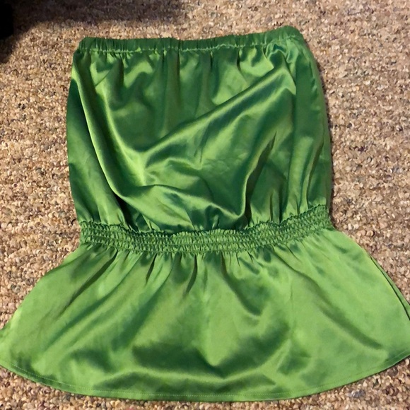 The Limited Tops - Green silky tube top!!!